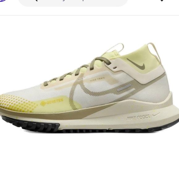 Nike Pegasus Trail 4 GTX Waterproof Trail Running Shoes Pale Ivory Neutral Olive - Picture 4 of 5